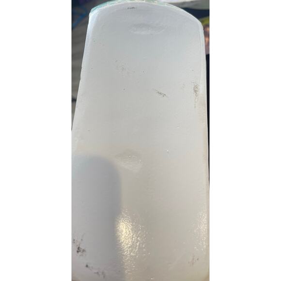 Large Mother of Pearl Shell Mosaic Abstract Vase Teal Aqua 14.5" Coastal Decor - Picture 5 of 8